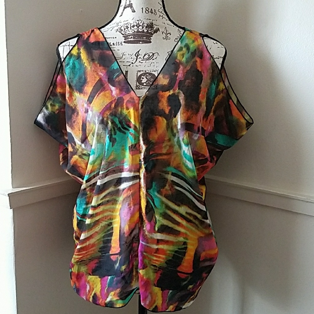 Sheer multi colored top